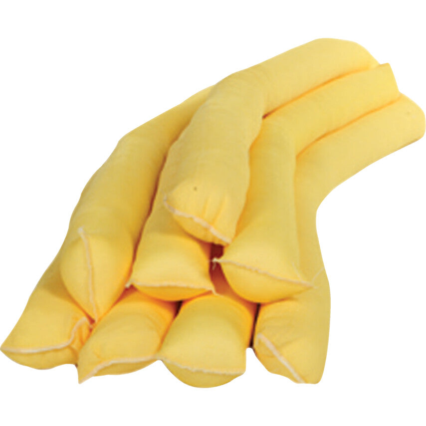 Chemical Absorbent Sock, 100 Absorbent Capacity Per Pack, 3000mm, Pack of 8