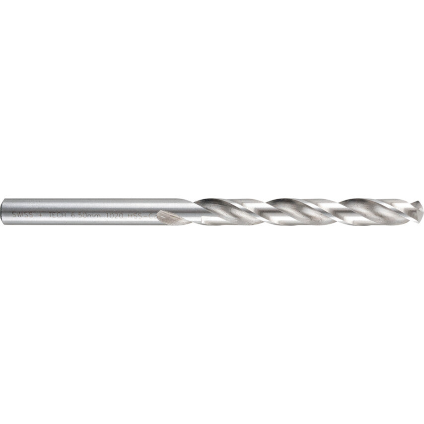 Jobber Drill, 6.5mm, Normal Helix, Cobalt High Speed Steel, Bright