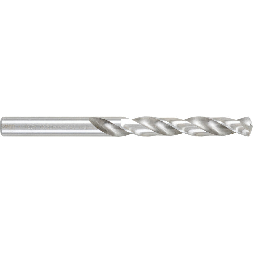 Jobber Drill, 10.5mm, Normal Helix, Cobalt High Speed Steel, Bright