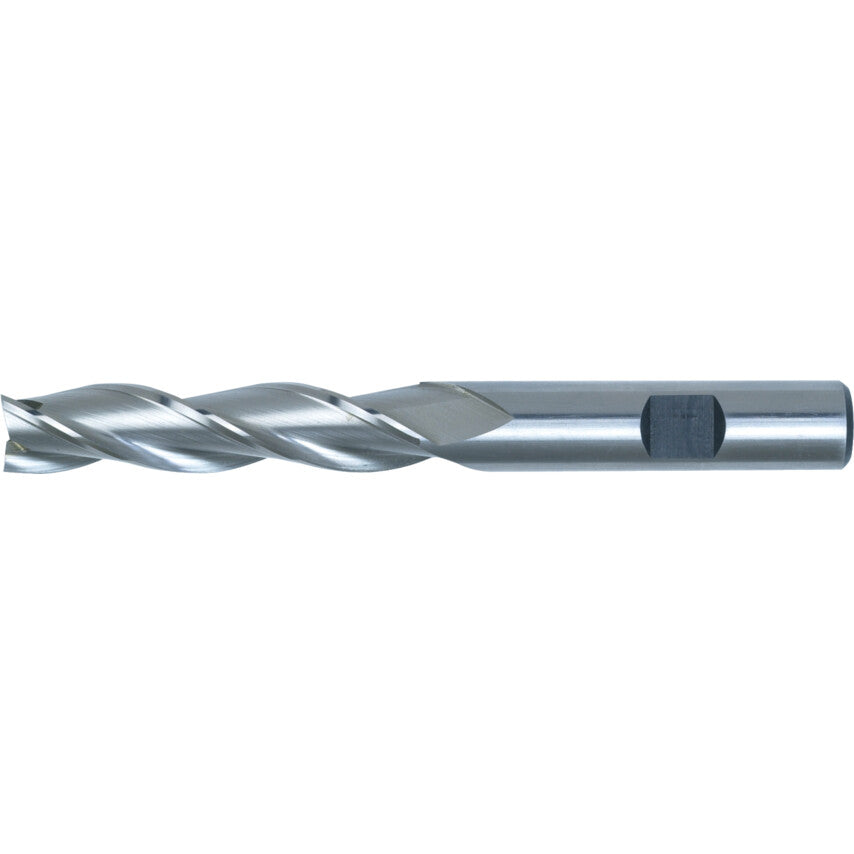 07, Long Series, Slot Drill, 12mm, 3 fl, Weldon Flat, Cobalt High Speed Steel, Uncoated