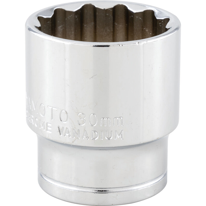1/2in. Drive, Standard Bi-Hexagon Socket, 14mm, Metric, Polished Finish