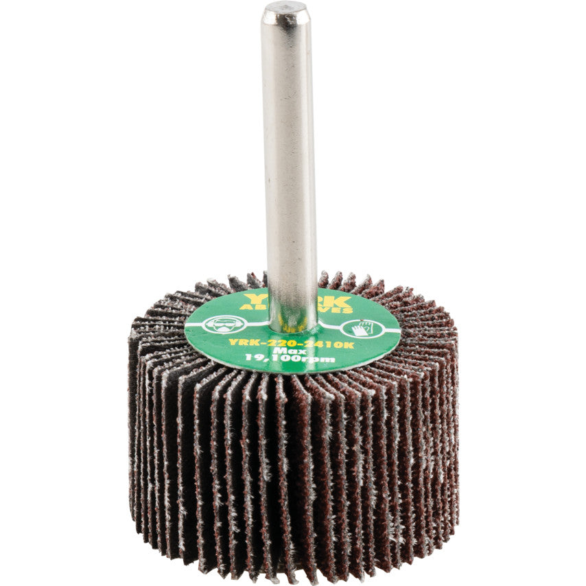 Flap Wheel, 40 x 25mm, P60, Aluminium Oxide, 6mm Shank