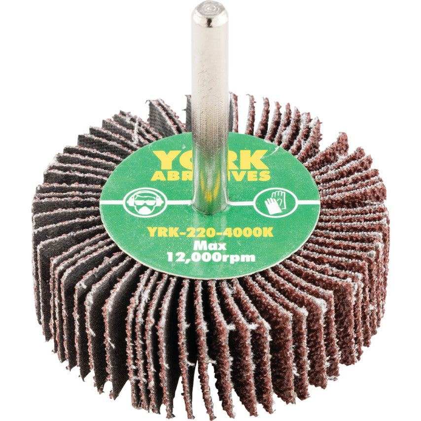 Flap Wheel, 60 x 20mm, P40, Aluminium Oxide, 6mm Shank