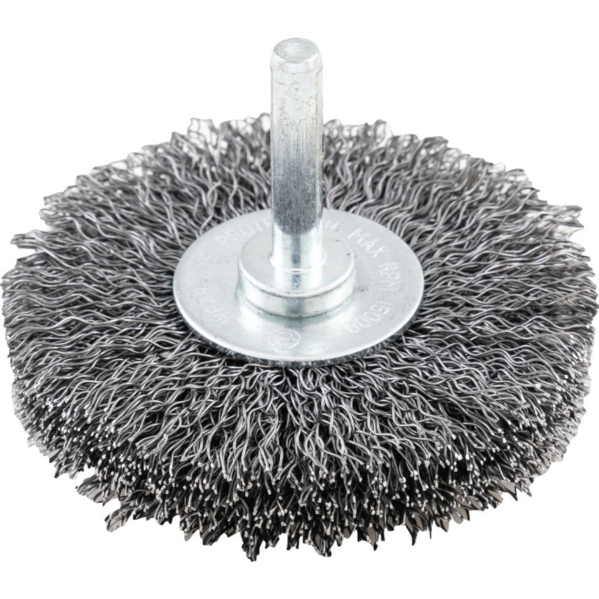 70x15mm Shaft Mounted Rotary Wire Brushes 30SWG.