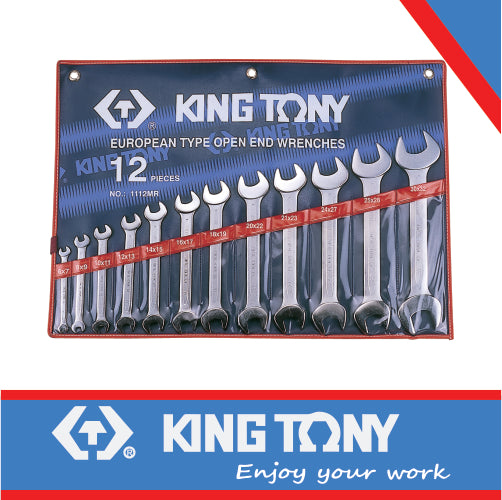 King Tony 6mm - 32mm Flat/Flat Spanner Set 12 Piece
