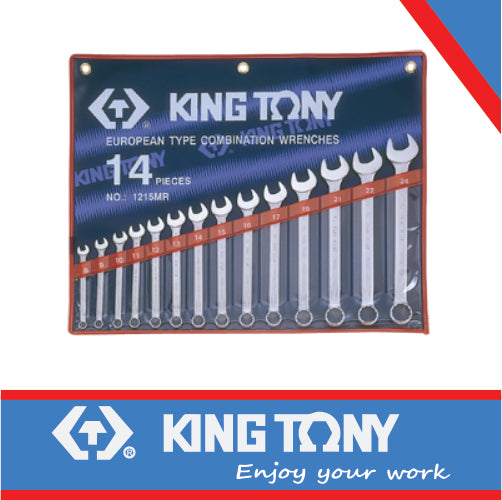 King Tony 8mm - 24mm Combination Spanner Set 14 Piece