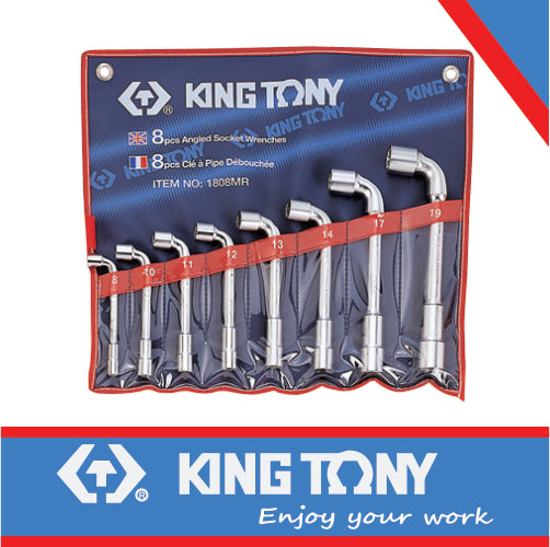 King Tony 8mm - 19mm Angled Spanner Set 8 Piece