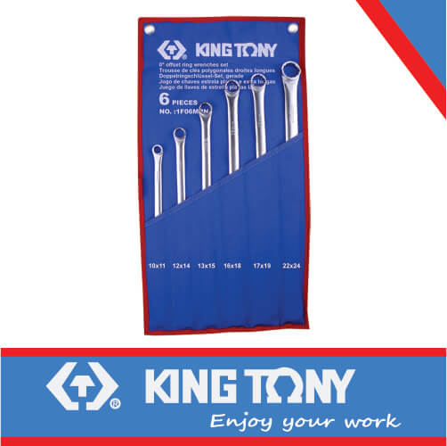 King Tony 10mm - 24mm Extra Long Spanner Set 6 Piece