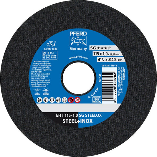 PFERD 115mm (4.5") Stainless Steel Cutting Disc - 1mm