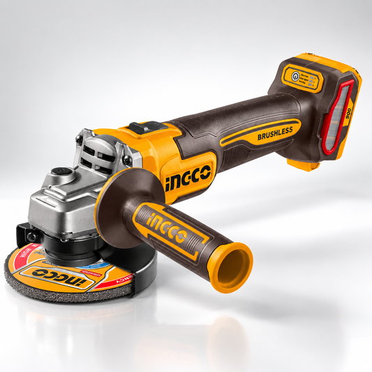 INGCO CAGLI261522 20V Brushless Cordless Angle Grinder 115mm | Kit