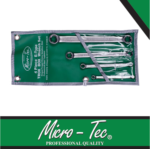 Micro-Tec Torx Female E06-E20 Spanner Set 4 Piece