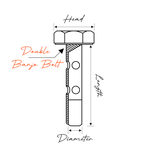 Banjo Bolt M08 X 1.00 Double