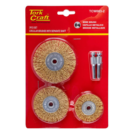 Wire Wheel Set 3pce Separate Shank