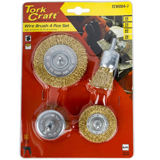 Wire Wheel Set 4pce With Shank