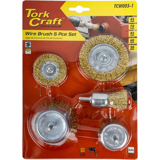 Wire Wheel Set 5pce With Shank