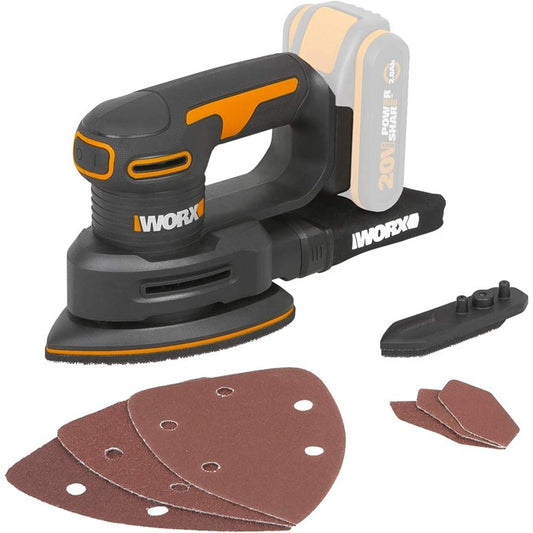 WORX Mouse / Detail Sander Cordless 12000 OPM 20V | WX822.9