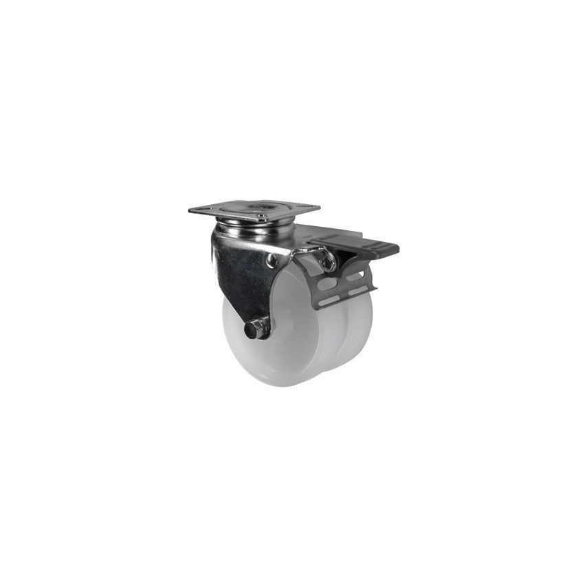 Castor, Twin, Swivel, 50mm, 80kg Load Capacity