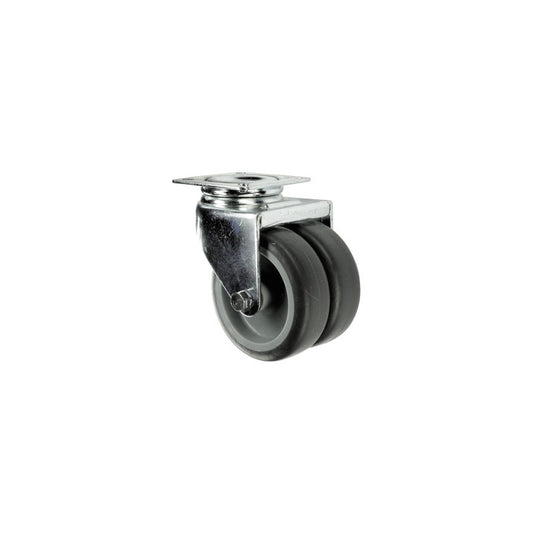 Castor, Twin, Swivel, 75mm, 100kg Load Capacity