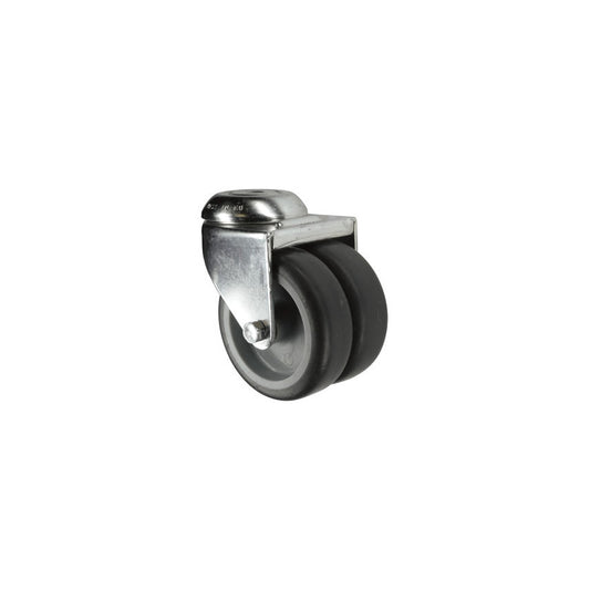 Castor, Twin, Swivel, 75mm, 100kg Load Capacity
