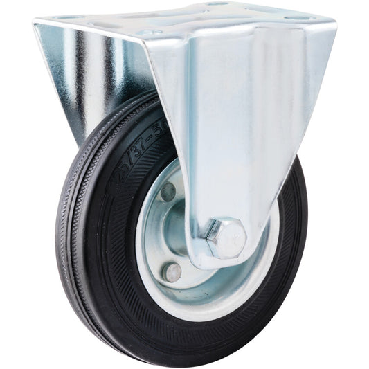 Castor, Fixed, 125mm, 100kg Load Capacity