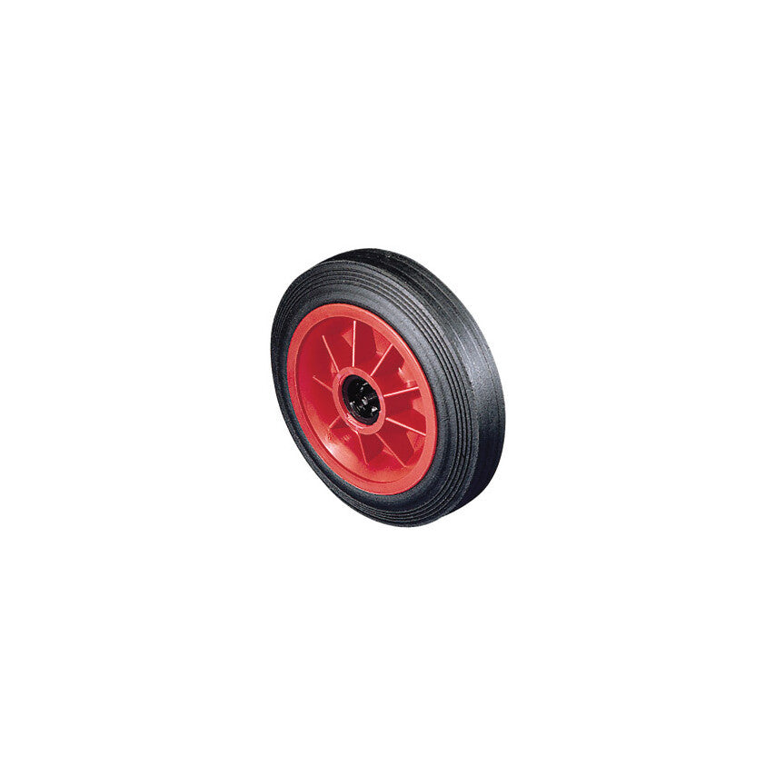 Rubber Wheel, 250mm Wheel, 200kg Capacity, 20mm Bore, Roller Bearing