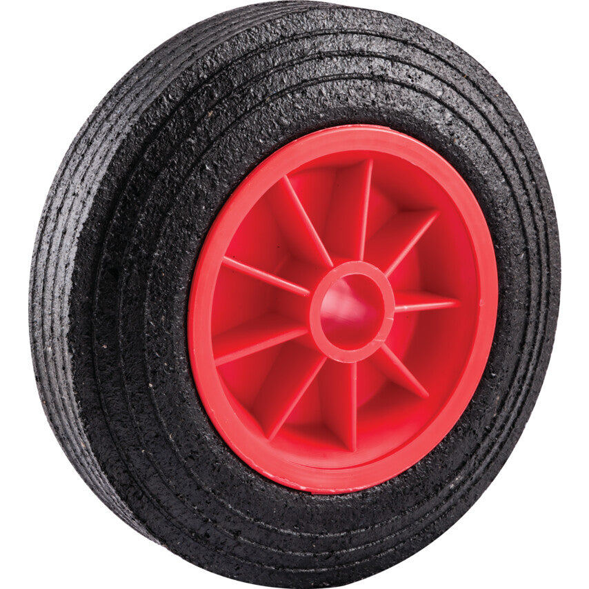 Rubber Wheel, 200mm Wheel, 200kg Capacity, 1" Bore, Plain Bearing