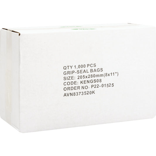 8"x11" Plain Grip seal Bags, PK-1000