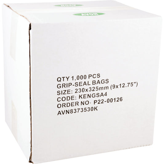 9"x12.3/4" Plain Grip seal Bags, PK-1000