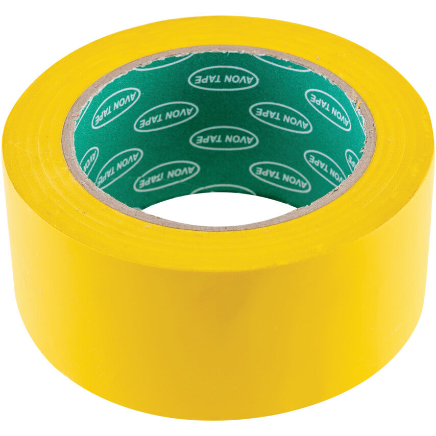 Adhesive, Hazard Tape, PVC, Yellow, 50mm x 33m