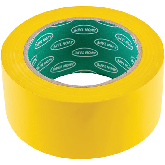 Adhesive, Hazard Tape, PVC, Yellow, 50mm x 33m