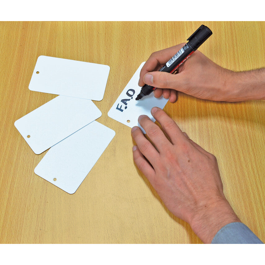 White Plastic Tags - 120x70 mm - Unwired (Pack of 500)