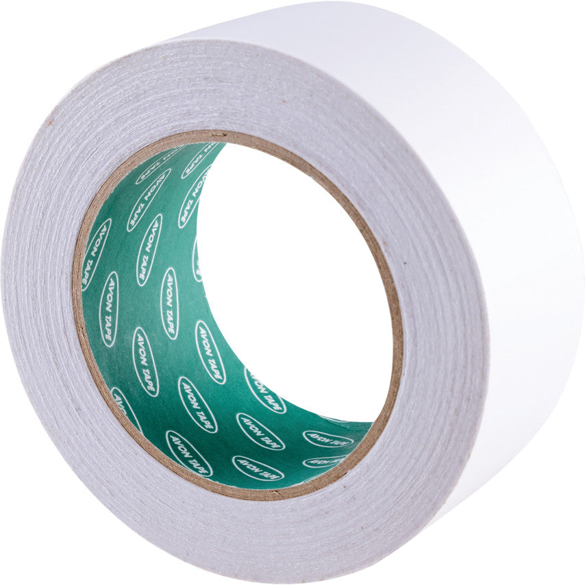 Double Sided Tape, Tissue, White, 50mm x 33m, Acrylic, Pack of 1
