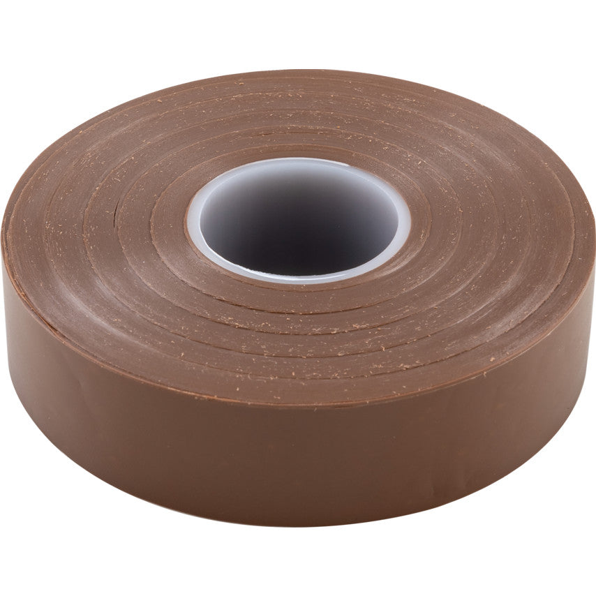 Electrical Tape, PVC, Brown, 19mm x 33m, Pack of 1