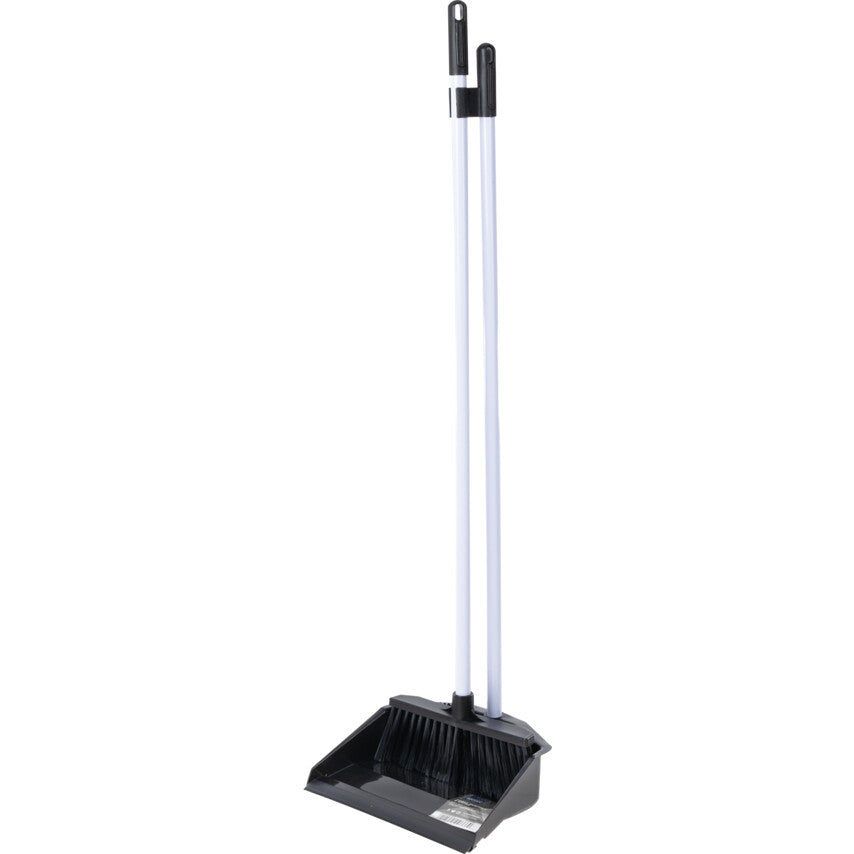 Long Handled Plastic Dustpan & Brush Set