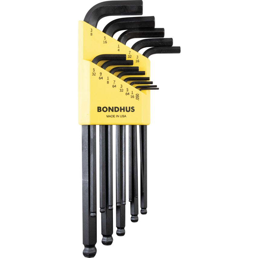 BLX13, Hex Key, L-Handle, Hex Ball, Imperial, 0.050-3/8", 13-piece