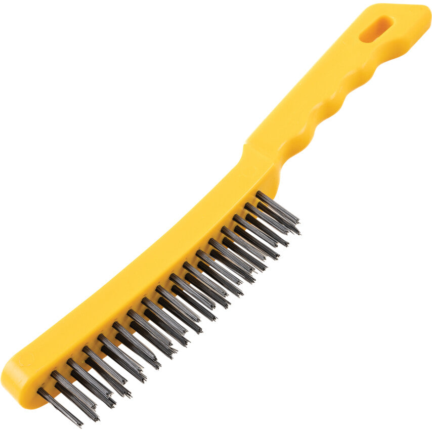 2-ROW PLASTIC HANDLE WIRE SCRATCH BRUSH