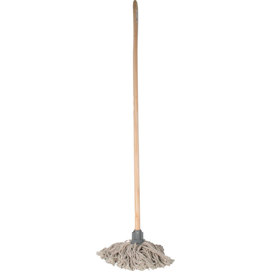 Socket Mop and Handle, Pure Yarn, White, 48in., 200g