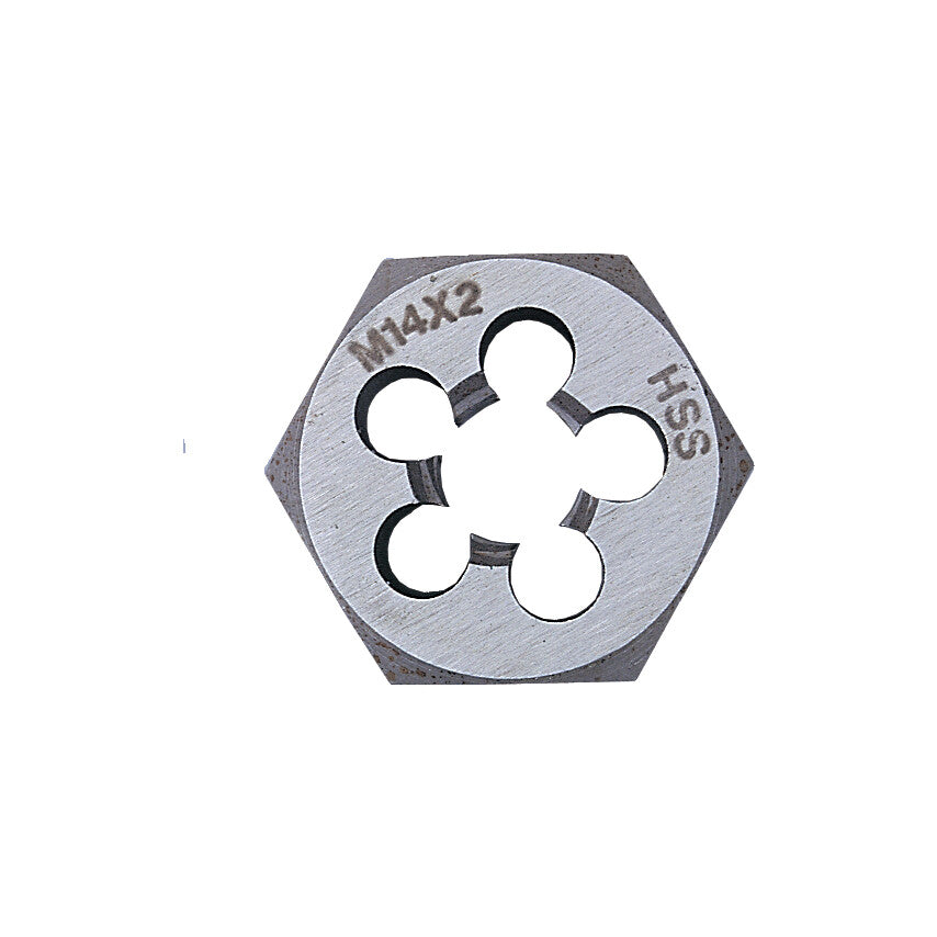 Die Nut, M14 x 2 x 2.00, Metric Coarse, High Speed Steel, Right Hand