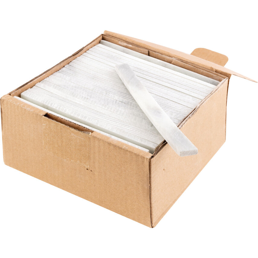 French Chalk Flat Sticks, White, 125mm, Box of 144
