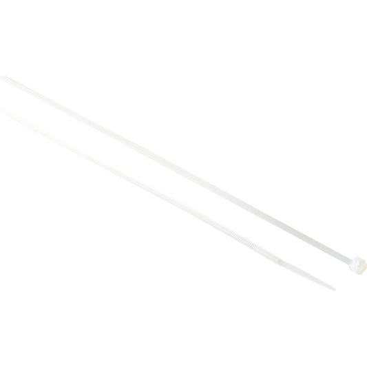 Cable Ties, Natural, 2.5x200mm (Pk-100)