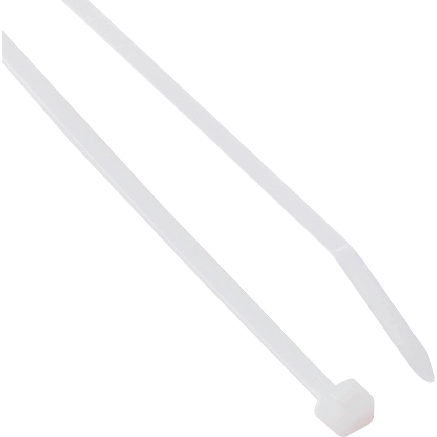 Cable Ties, Natural, 3.6x200mm (Pk-100)