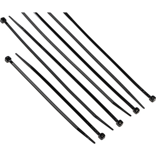 Cable Ties, Black, 3.6mm Dia. & Assorted Length (Pk-400)