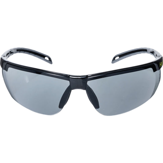 Safety Glasses, Grey Lens, Black Half-Frame, Solar Filter
