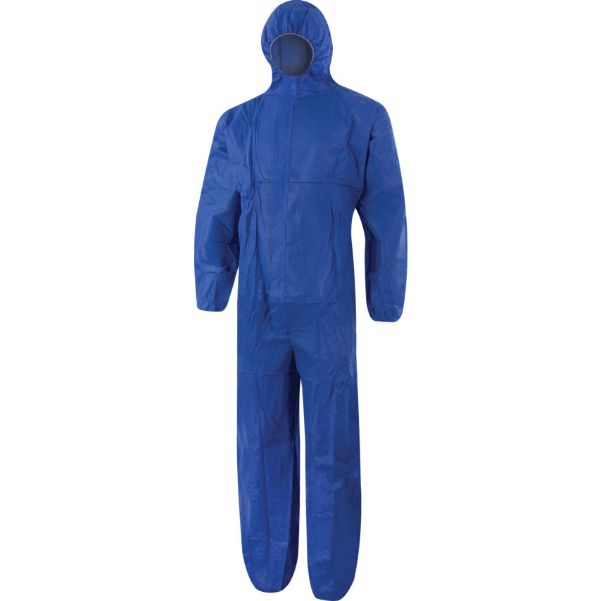 SMS Disposable Hooded Coveralls, Type 5/6, Blue, 3XL