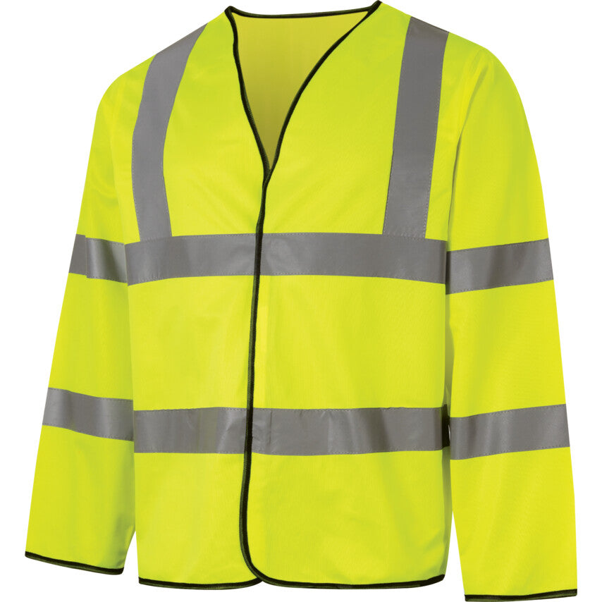 Hi-Vis Lightweight Jacket, Large, Yellow, Polyester, EN20471
