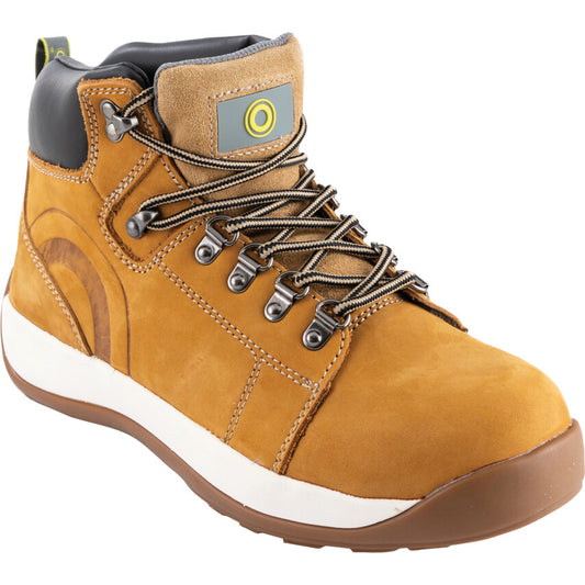 Unisex Metal Safety Boots, Size 9, Tan, Leather Upper, Steel Toe Cap, S1P, EN ISO 20345:2011