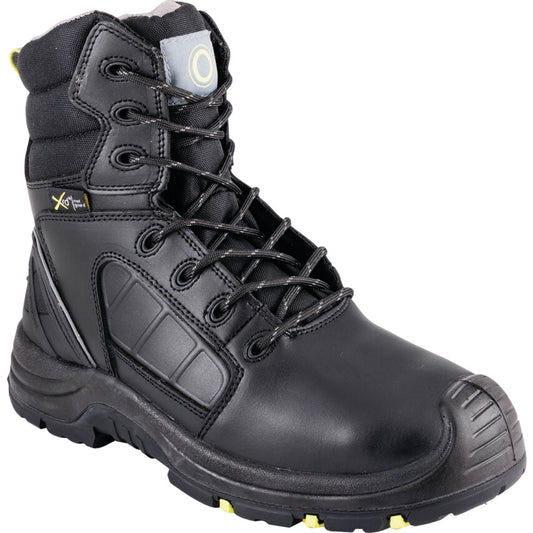 Unisex Composite Safety Boots, Size 7, Black, Leather Upper, Composite Toe Cap, S3, EN ISO 20345:2011