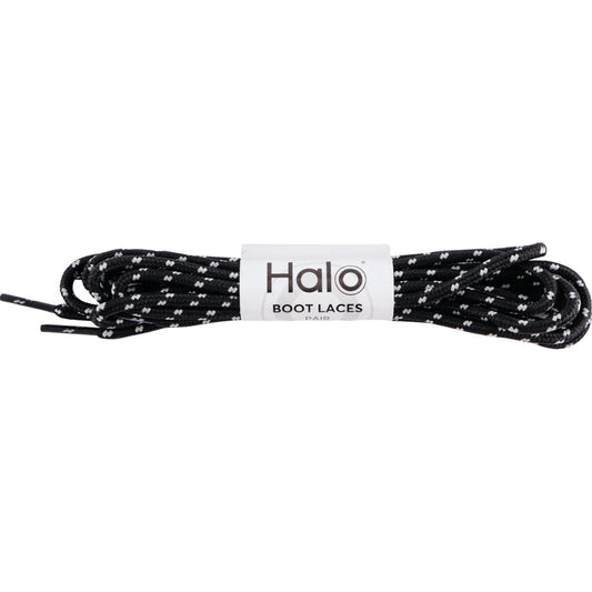 Boot Laces, 1 Pair, Black and Grey, Polyester, 140cm