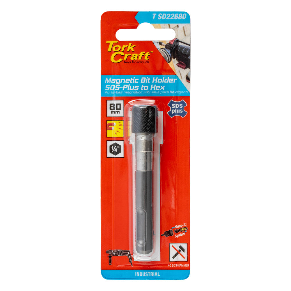 Bit Holder Magnetic Sds X 80mm Stainless Steel T/C