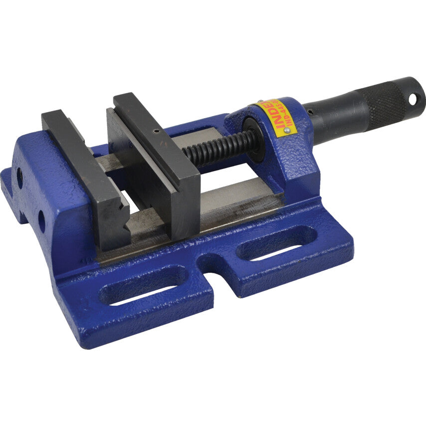 Drill Press Vice, 80mm, Bolt or Clamp Mount, Fixed Base, Cast Iron